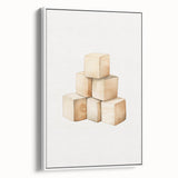 Wooden Toy Blocks Nursery Wall Art – Baby Room Decor Prints
