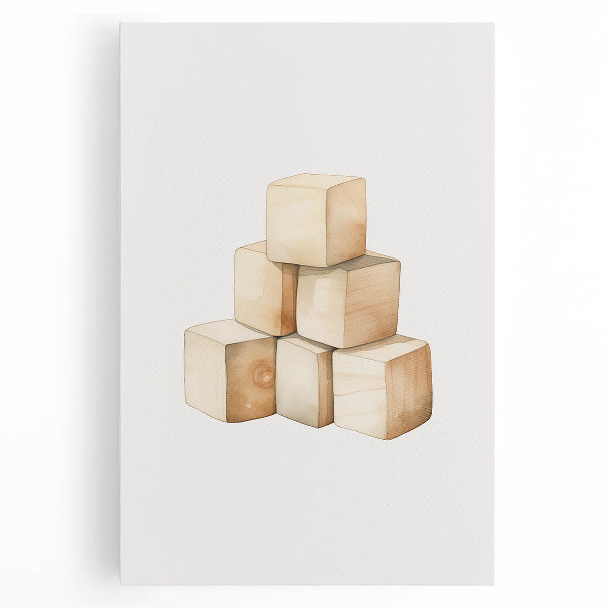 Wooden Toy Blocks Nursery Wall Art – Baby Room Decor Prints