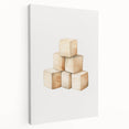 Wooden Toy Blocks Nursery Wall Art – Baby Room Decor Prints