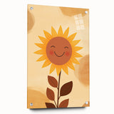 Framed Art for Children's Rooms - Happy Sunflower Wall Print