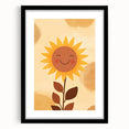 Framed Art for Children's Rooms - Happy Sunflower Wall Print