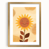 Framed Art for Children's Rooms - Happy Sunflower Wall Print