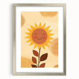Framed Art for Children's Rooms - Happy Sunflower Wall Print