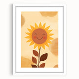 Framed Art for Children's Rooms - Happy Sunflower Wall Print