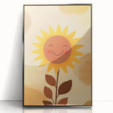 Framed Art for Children's Rooms - Happy Sunflower Wall Print
