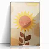 Framed Art for Children's Rooms - Happy Sunflower Wall Print