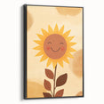 Framed Art for Children's Rooms - Happy Sunflower Wall Print