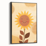 Framed Art for Children's Rooms - Happy Sunflower Wall Print