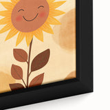 Framed Art for Children's Rooms - Happy Sunflower Wall Print