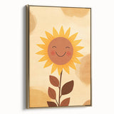 Framed Art for Children's Rooms - Happy Sunflower Wall Print