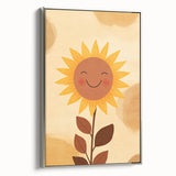 Framed Art for Children's Rooms - Happy Sunflower Wall Print
