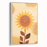 Framed Art for Children's Rooms - Happy Sunflower Wall Print