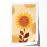 Framed Art for Children's Rooms - Happy Sunflower Wall Print