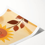 Framed Art for Children's Rooms - Happy Sunflower Wall Print