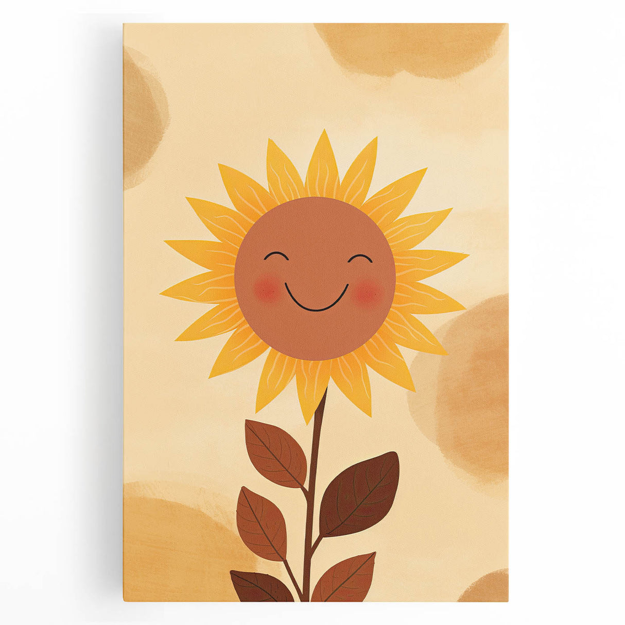 Framed Art for Children's Rooms - Happy Sunflower Wall Print