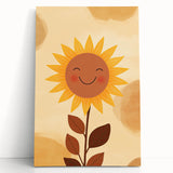 Framed Art for Children's Rooms - Happy Sunflower Wall Print