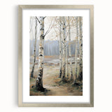 Silver-framed landscape artwork with a stylish mat, showcasing vibrant colors and intricate details, perfect for enhancing home decor. Ideal for art enthusiasts seeking a sophisticated touch.