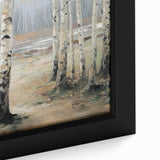 Close-up of a framed canvas showcasing a vibrant landscape design with rich colors and intricate details, ideal for enhancing home decor with artistic flair.