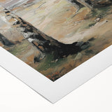 Rolled canvas showcasing a vibrant African landscape design, featuring rich colors and intricate details, expertly packaged in a durable cardboard tube for safe delivery.