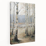 Stretched canvas art depicting a vibrant landscape scene with rich colors and intricate details, showcasing a side view that highlights its depth and texture. Perfect for home decor.