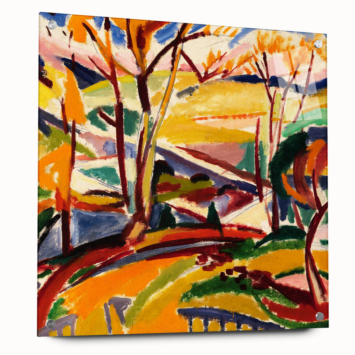 Modern Wall Art Print - Abstract Valley Scene - Contemporary Decor Piece