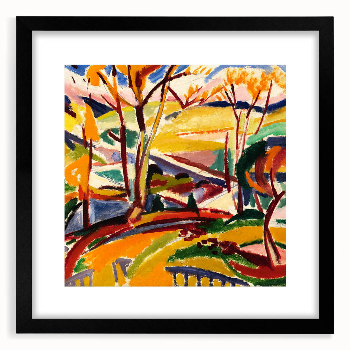 Modern Wall Art Print - Abstract Valley Scene - Contemporary Decor Piece