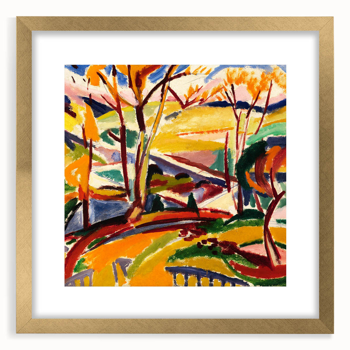 Modern Wall Art Print - Abstract Valley Scene - Contemporary Decor Piece