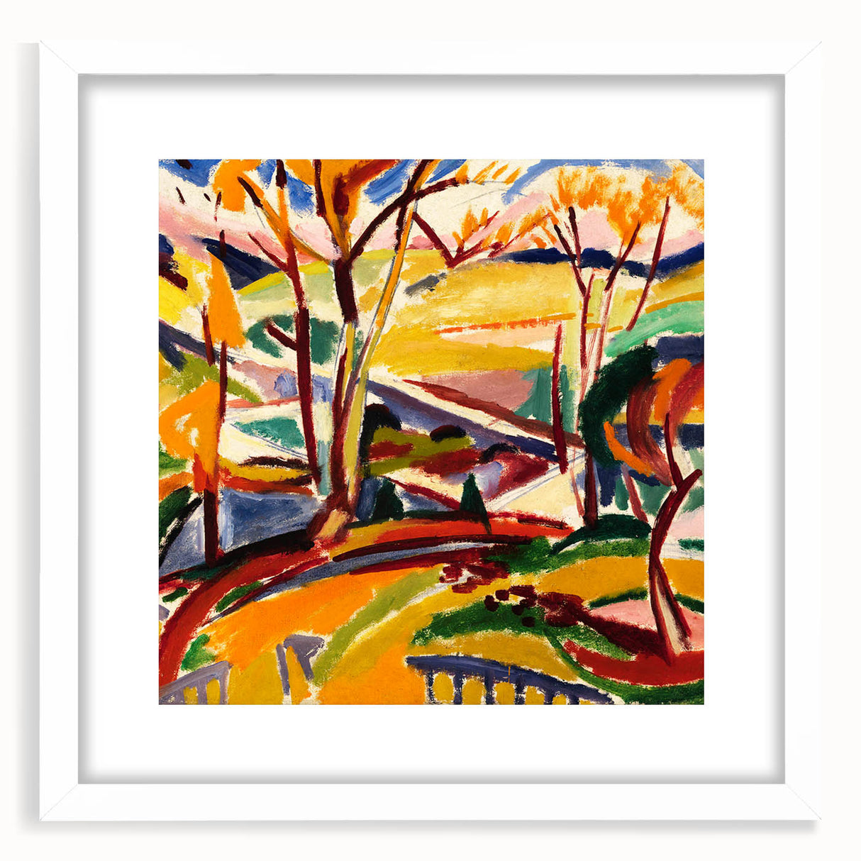 Modern Wall Art Print - Abstract Valley Scene - Contemporary Decor Piece