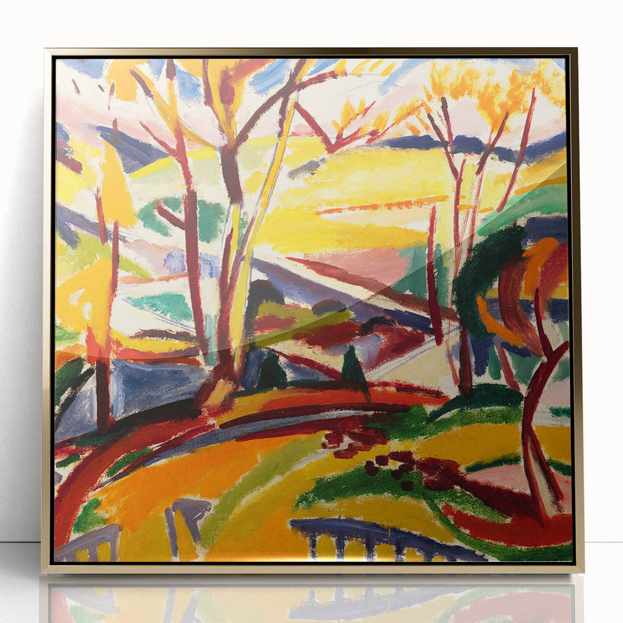 Modern Wall Art Print - Abstract Valley Scene - Contemporary Decor Piece