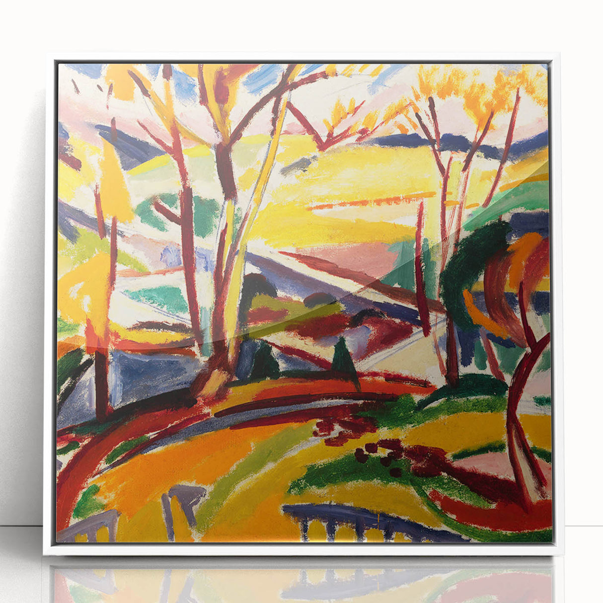 Modern Wall Art Print - Abstract Valley Scene - Contemporary Decor Piece