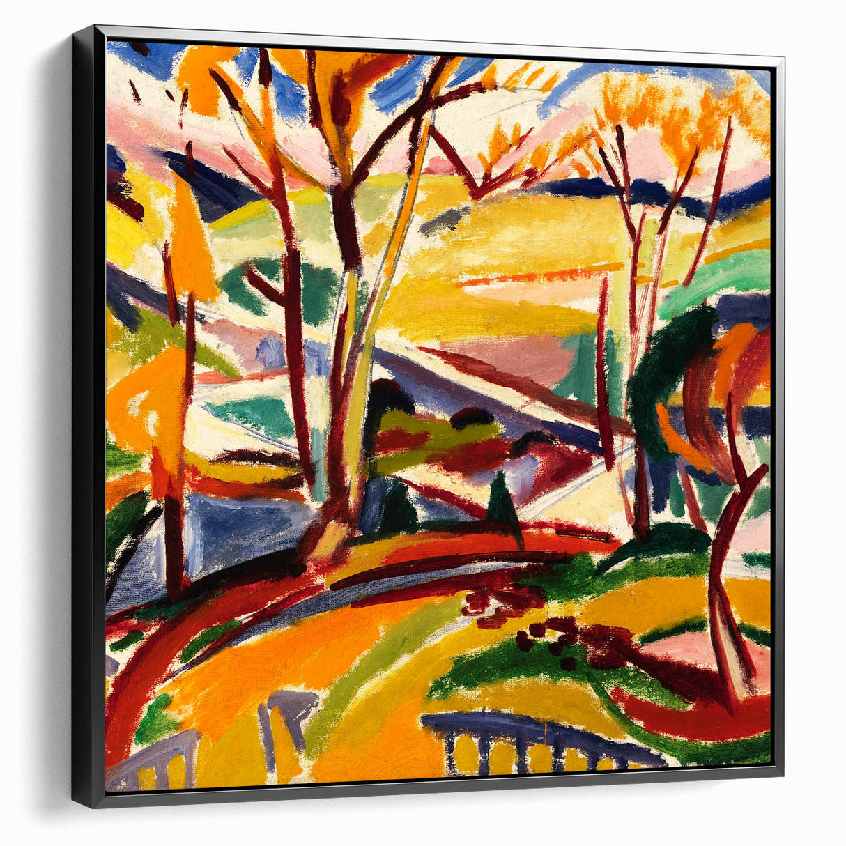 Modern Wall Art Print - Abstract Valley Scene - Contemporary Decor Piece
