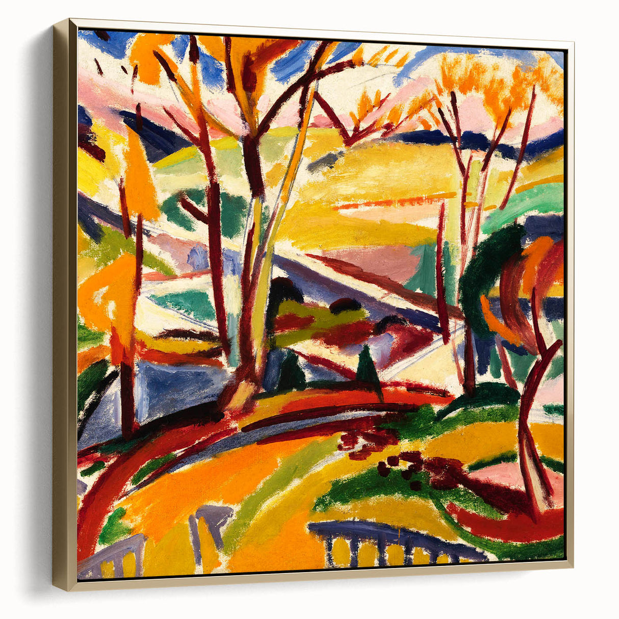 Modern Wall Art Print - Abstract Valley Scene - Contemporary Decor Piece