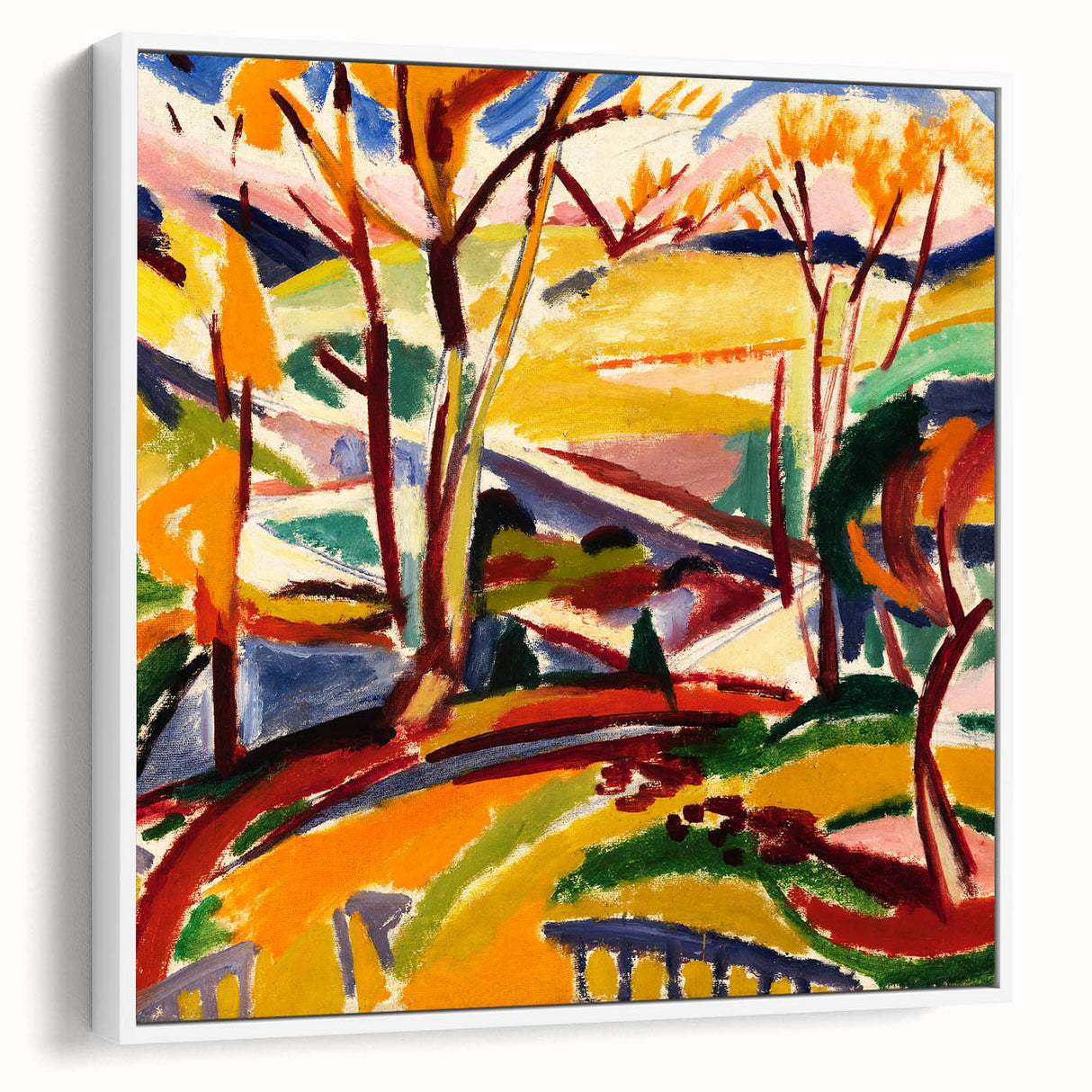 Modern Wall Art Print - Abstract Valley Scene - Contemporary Decor Piece