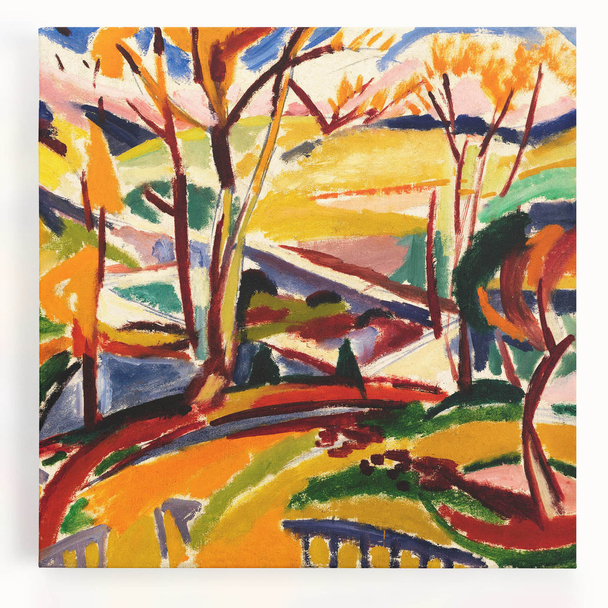 Modern Wall Art Print - Abstract Valley Scene - Contemporary Decor Piece