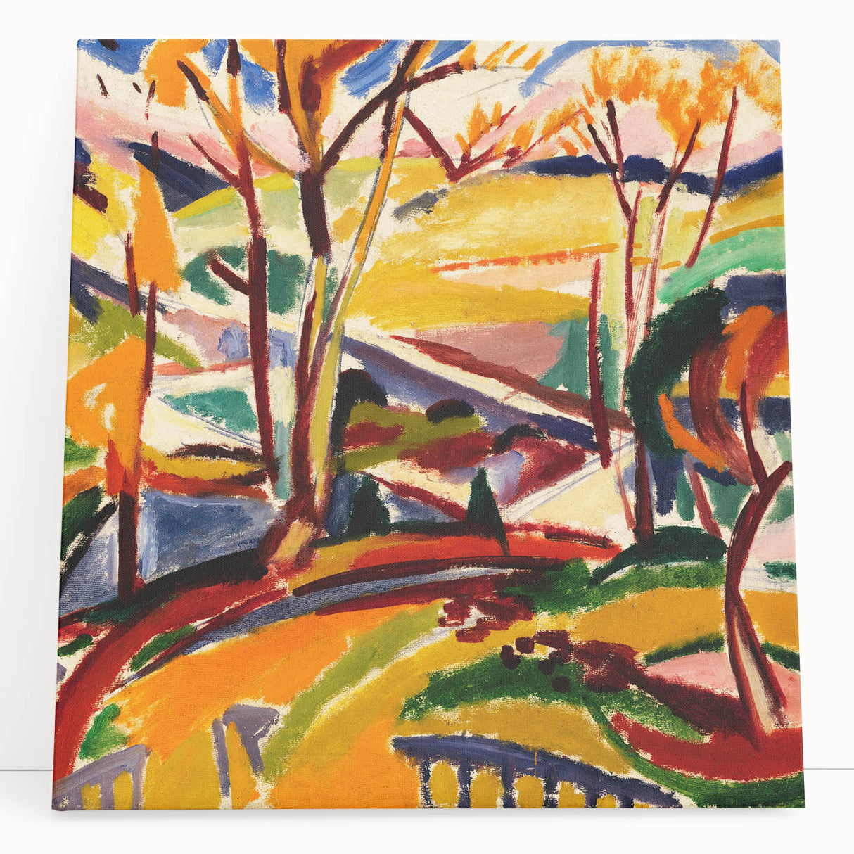 Modern Wall Art Print - Abstract Valley Scene - Contemporary Decor Piece