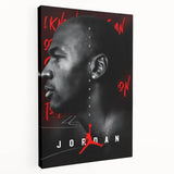 Fiery Passion Pop Art Wall Art – Bold Black, Red, and White Canvas