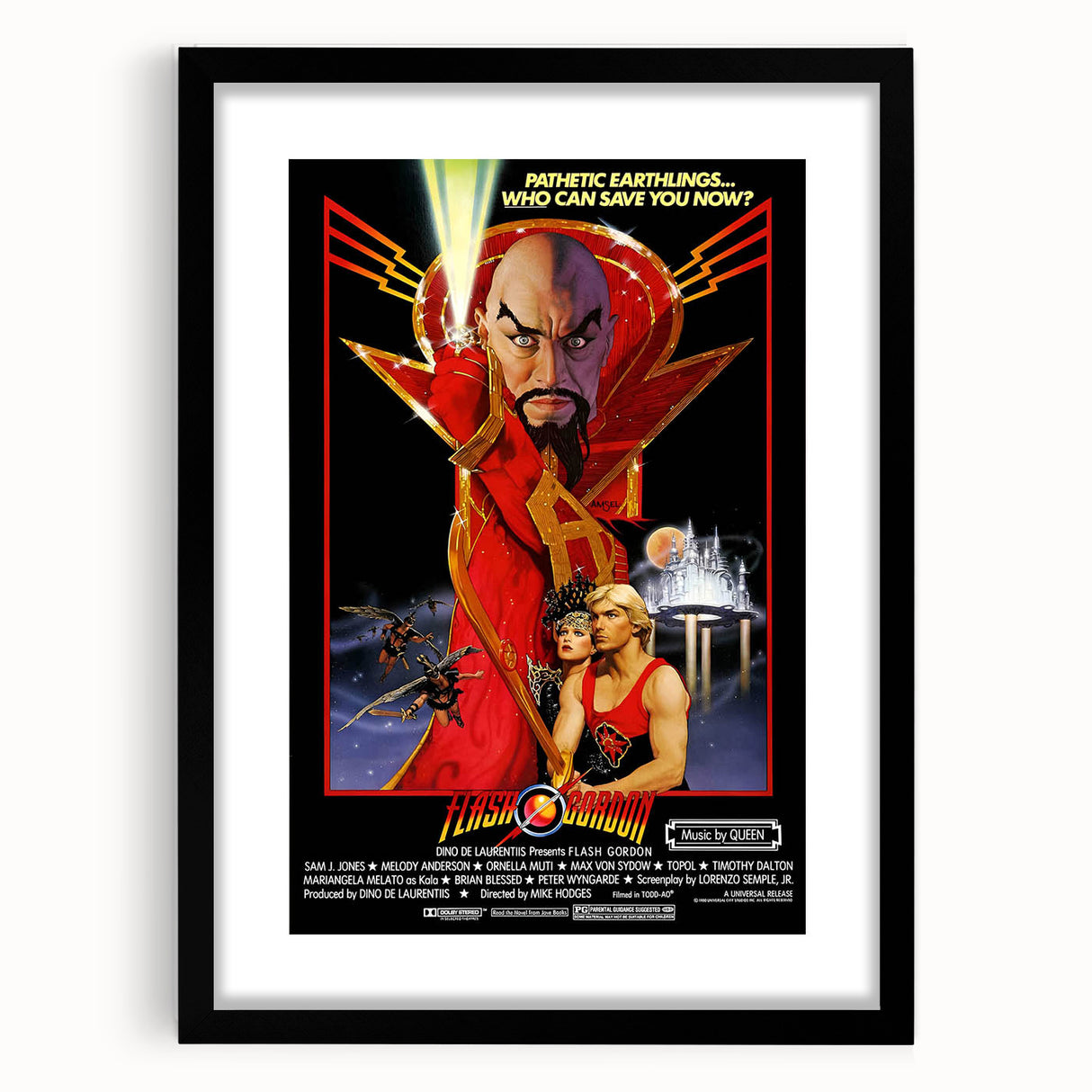 Retro Flash Gordon Poster - Vintage 80s Sci-Fi Movie Wall Art