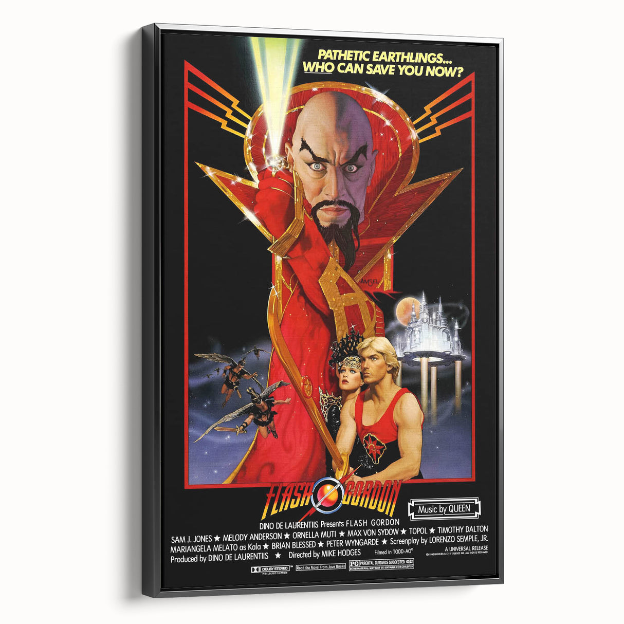 Retro Flash Gordon Poster - Vintage 80s Sci-Fi Movie Wall Art