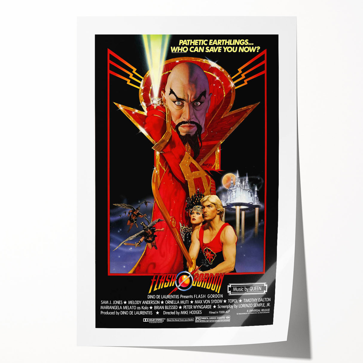 Retro Flash Gordon Poster - Vintage 80s Sci-Fi Movie Wall Art