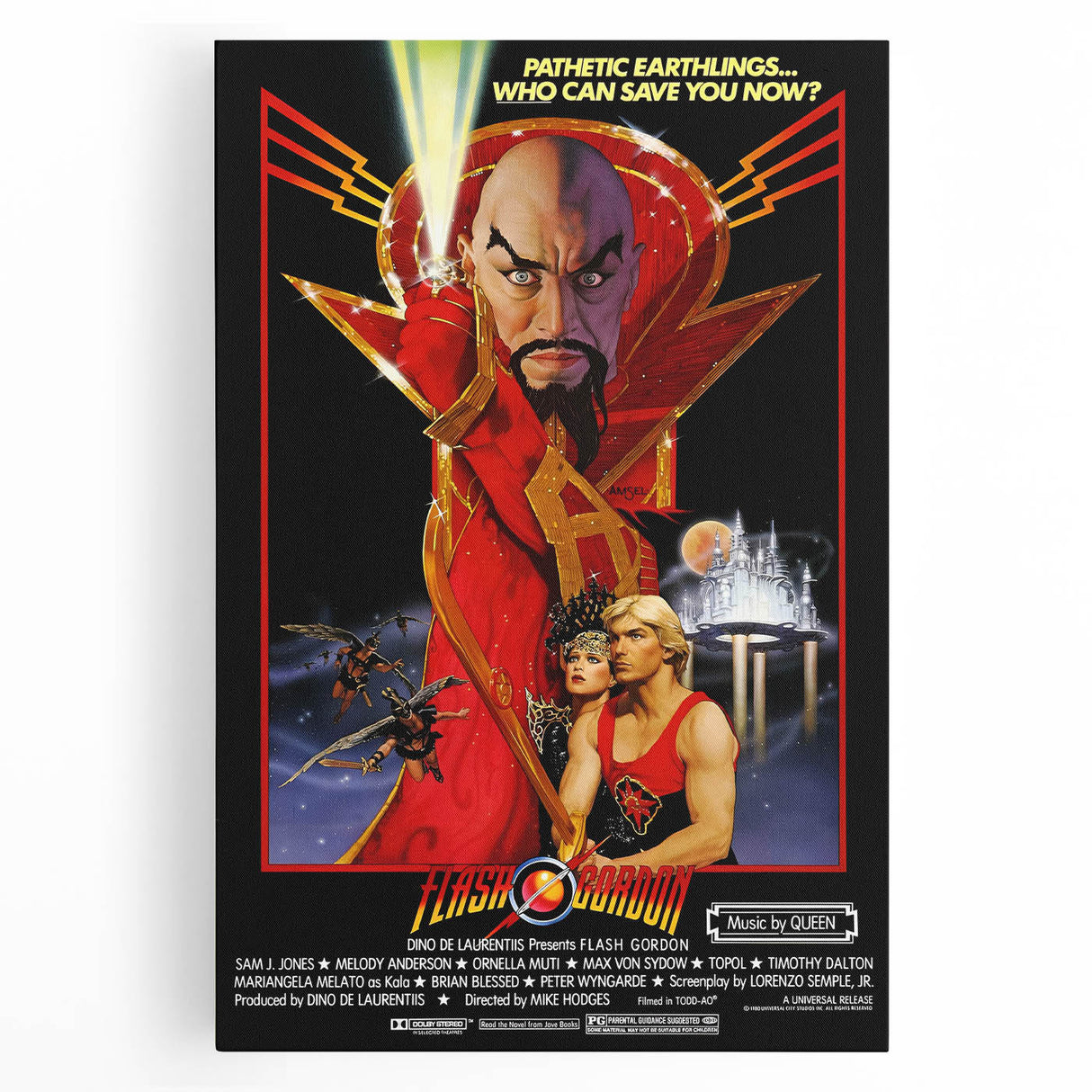 Retro Flash Gordon Poster - Vintage 80s Sci-Fi Movie Wall Art