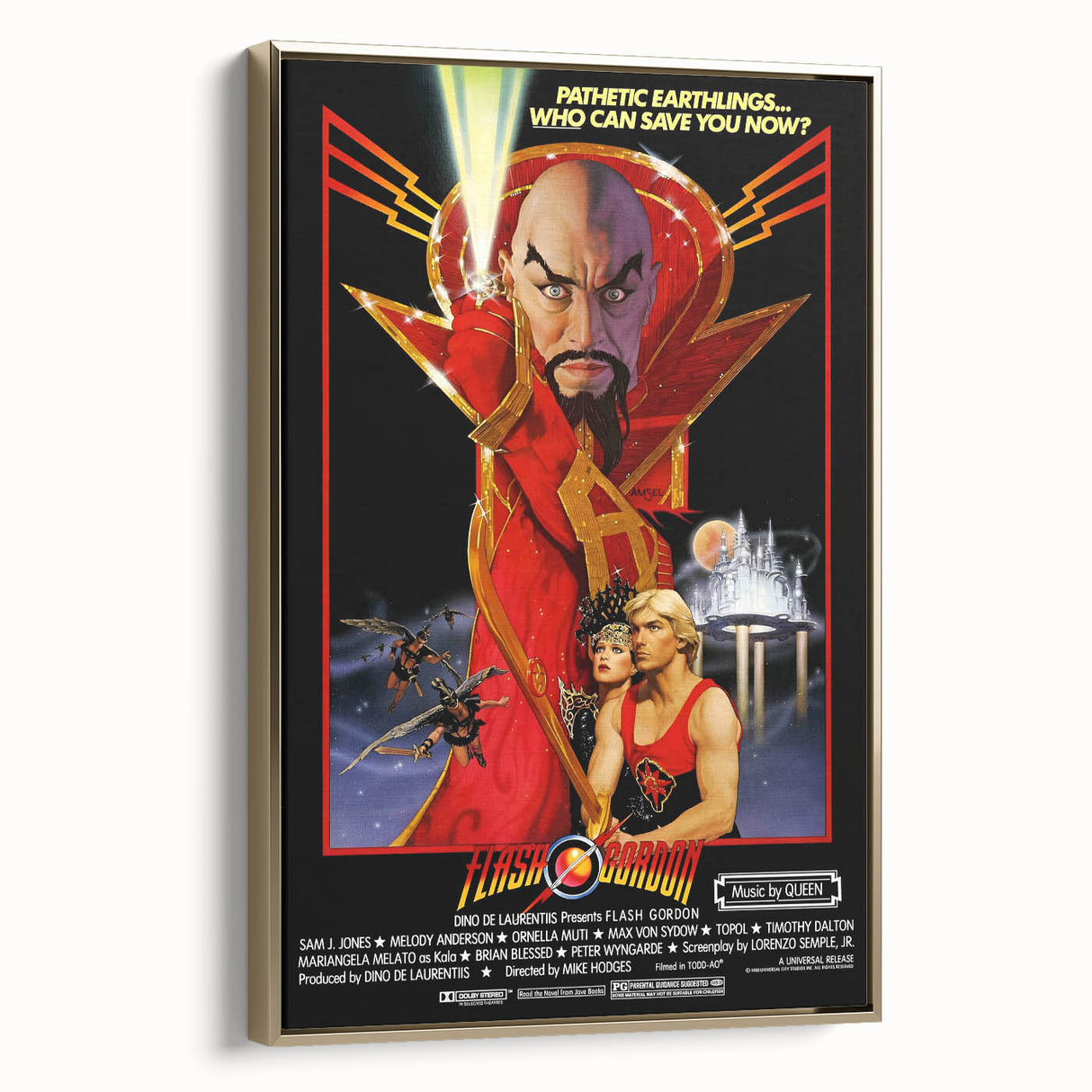 Retro Flash Gordon Poster - Vintage 80s Sci-Fi Movie Wall Art