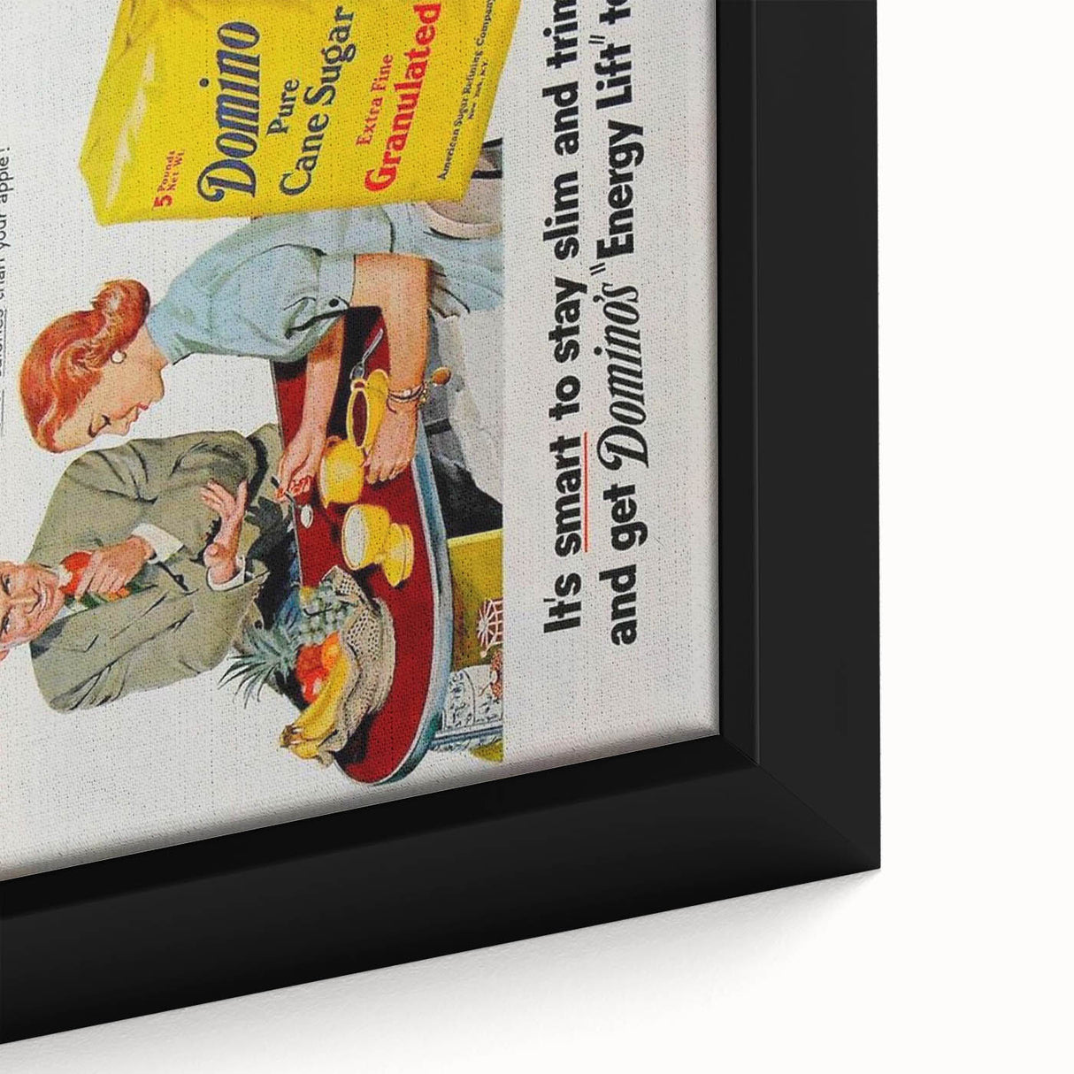 Retro Domino Sugar Poster - Vintage Kitchen Wall Art Print