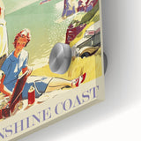 Retro Devon Travel Poster – Vintage Sunshine Coast Print