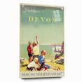 Retro Devon Travel Poster – Vintage Sunshine Coast Print