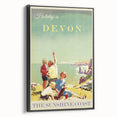Retro Devon Travel Poster – Vintage Sunshine Coast Print