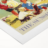 Retro Devon Travel Poster – Vintage Sunshine Coast Print