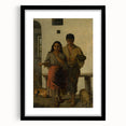 Realism Art Print - A Gypsy with a Gypsy Woman, Rustic Canvas Art