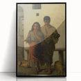 Realism Art Print - A Gypsy with a Gypsy Woman, Rustic Canvas Art