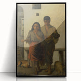 Realism Art Print - A Gypsy with a Gypsy Woman, Rustic Canvas Art