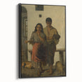 Realism Art Print - A Gypsy with a Gypsy Woman, Rustic Canvas Art
